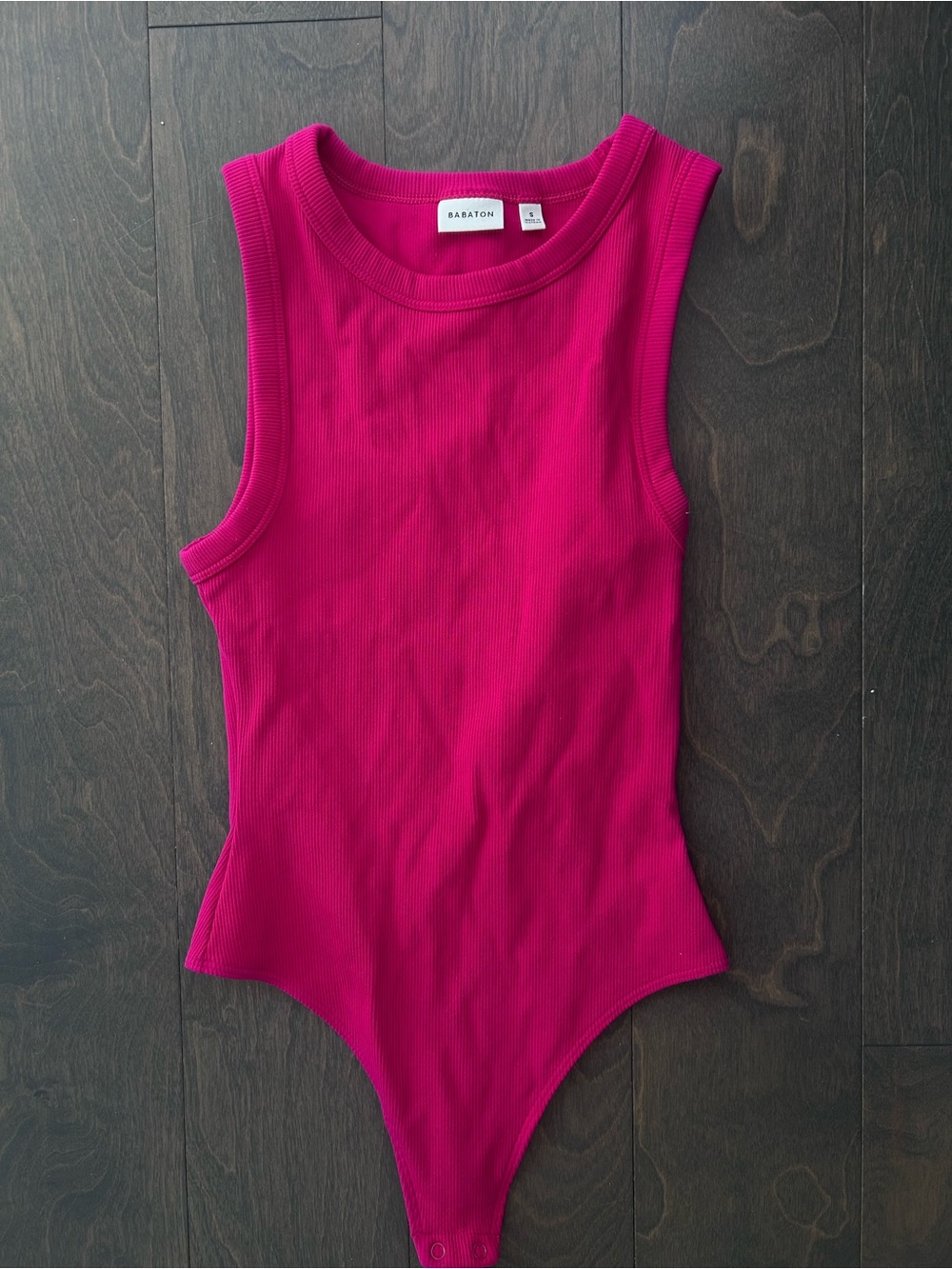 Babaton Pink Ribbed One-Piece